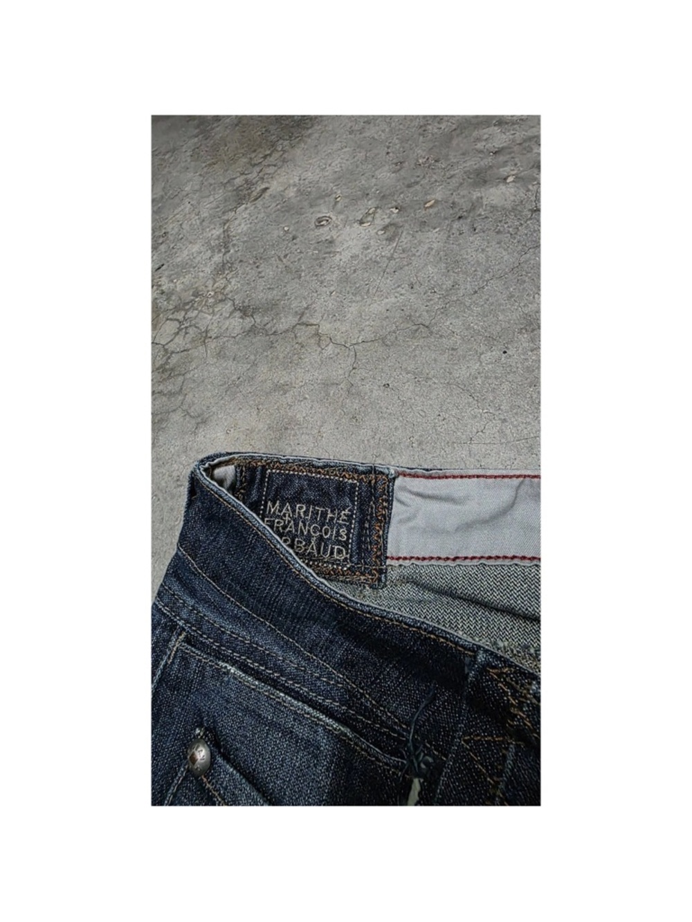 Runway Marithe Francois Girbaud Dark Blue Flare Cargo Jeans 2004 - Picture 9 of 9